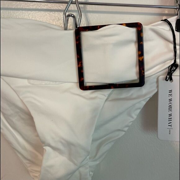 WEWEREWHAT  Annie Belted White Bikini Bottoms.Size XS - Picture 7 of 10
